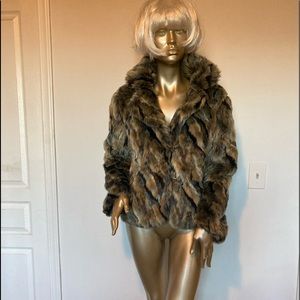 Faux fur coat size Large fabulous condition
